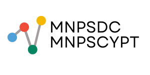 Zig-zag line connecting data coordinates. Text spells acronyms MNPSDC and MNPSCYPT