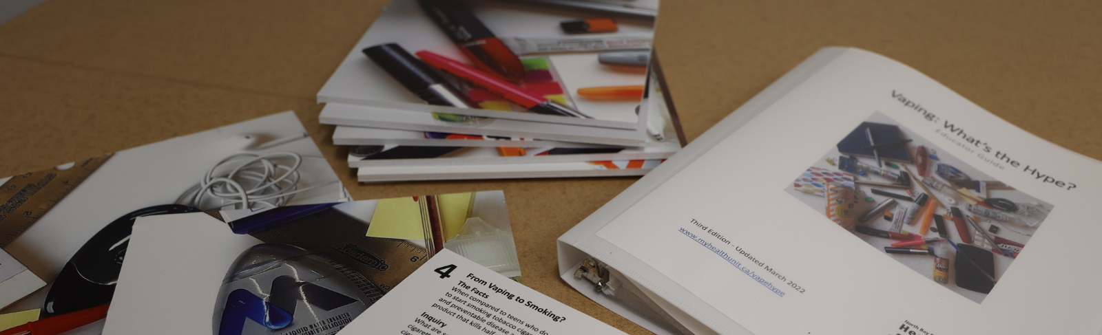 Image of 'Vaping: What's the Hype?' toolkit materials